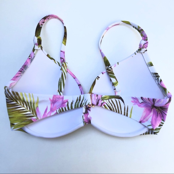 Shade & Shore Pink Floral Bikini Top - Picture 2 of 6